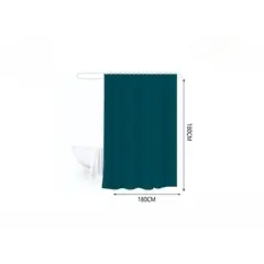 GENERICO - Cortina Ducha Baño 180x200 Decoración Verde
