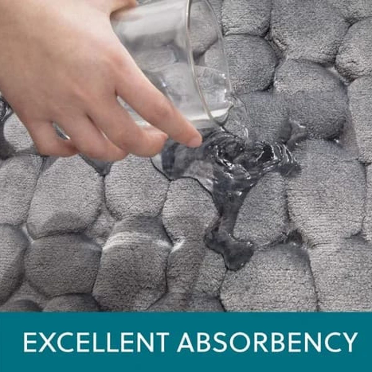 GENERICO - Alfombra De Baño Absorbente Suave Baño Piedras verde