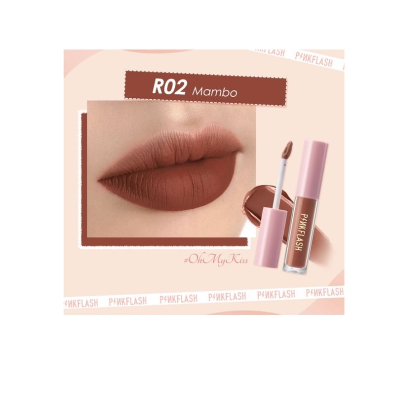 PINKFLASH - Tinta Melting Matte - Labial Mate R02 Pinkflash