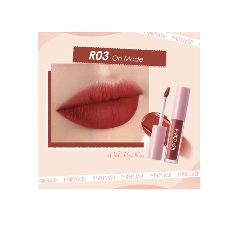 PINKFLASH - Tinta Melting Matte - Labial Mate R03 Pinkflash