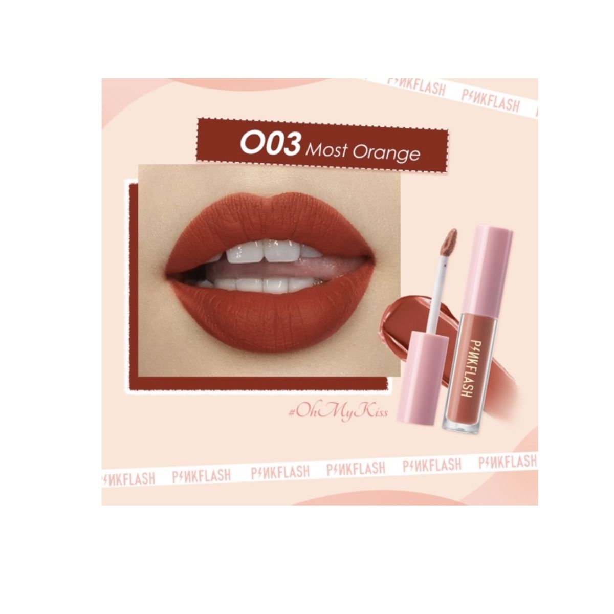 PINKFLASH - Tinta Melting Matte - Labial Mate O03 Pinkflash