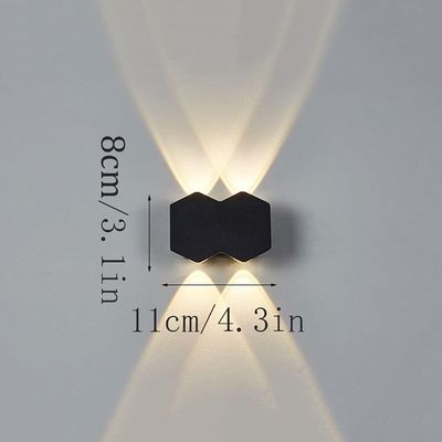 Imagen 2 del producto Aplique Led De Pared Doble Arriba Y Abajo 4 Luces Led Ip65 Recto