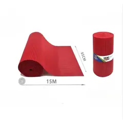 GENERICO - ALFOMBRA ANTIDESLIZANTE MONOCROMATICA 65 CM X15 METROS ROJO