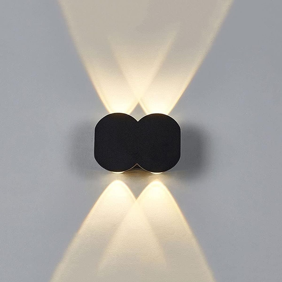 GENERICO - Aplique Led De Pared Doble Arriba Y Abajo 4 Luces Led Ip65 Curvo