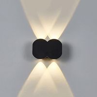 Aplique Led De Pared Doble Arriba Y Abajo 4 Luces Led Ip65 Curvo
