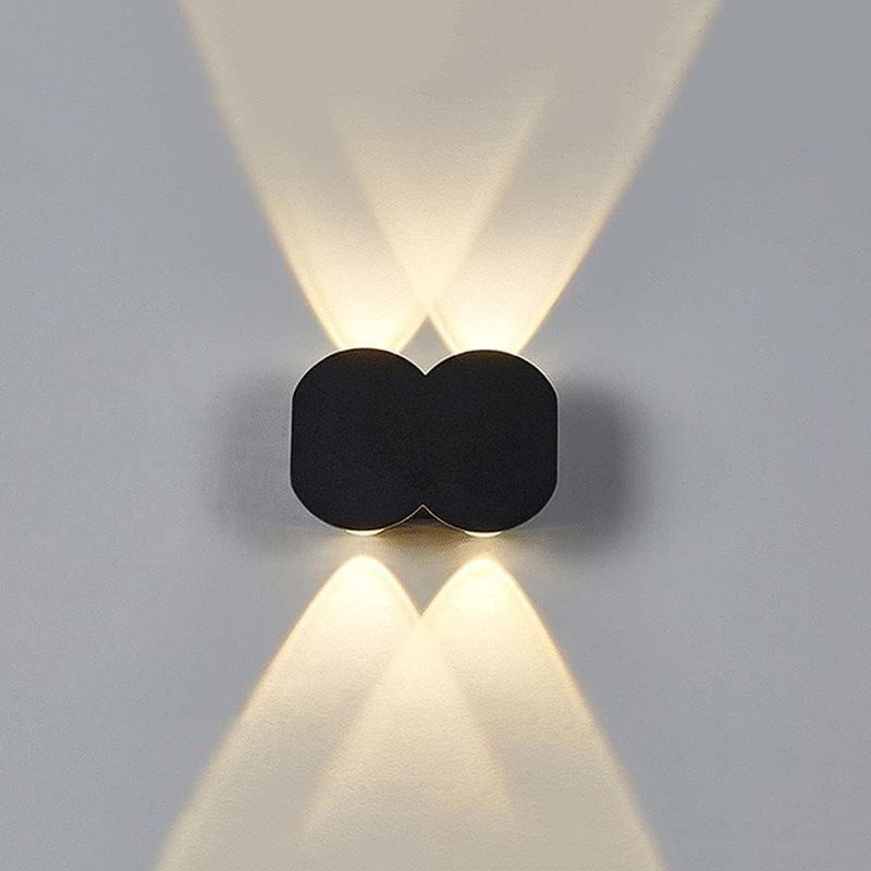 GENERICO - Aplique Led De Pared Doble Arriba Y Abajo 4 Luces Led Ip65 Curvo