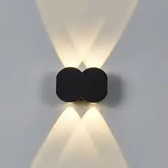 GENERICO - Aplique Led De Pared Doble Arriba Y Abajo 4 Luces Led Ip65 Curvo