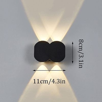 Imagen 2 del producto Aplique Led De Pared Doble Arriba Y Abajo 4 Luces Led Ip65 Curvo