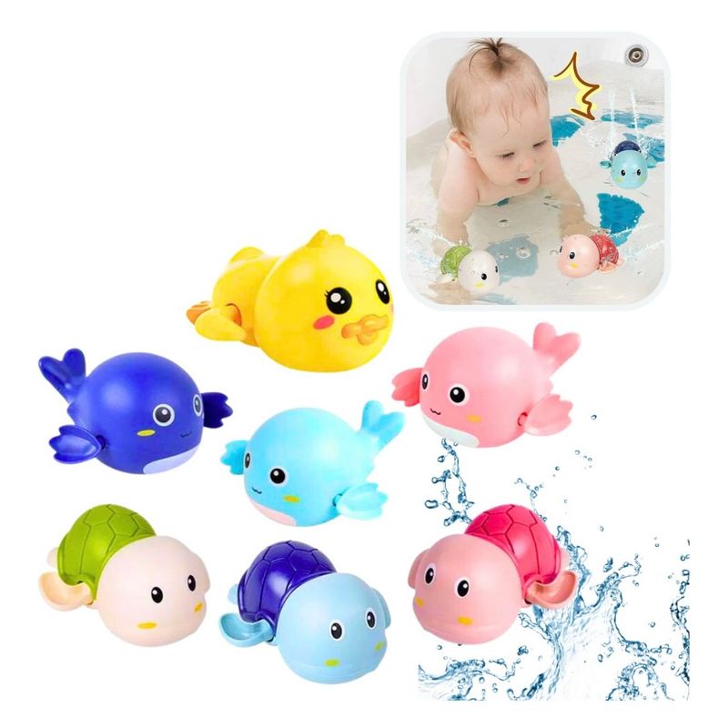 GENERICO - Pack 3 Juguetes Para Agua Tina Piscina Baño Bebes Y Niños
