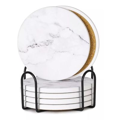 Kuangye Set De 6 Posavasos De Cerámica Mármol