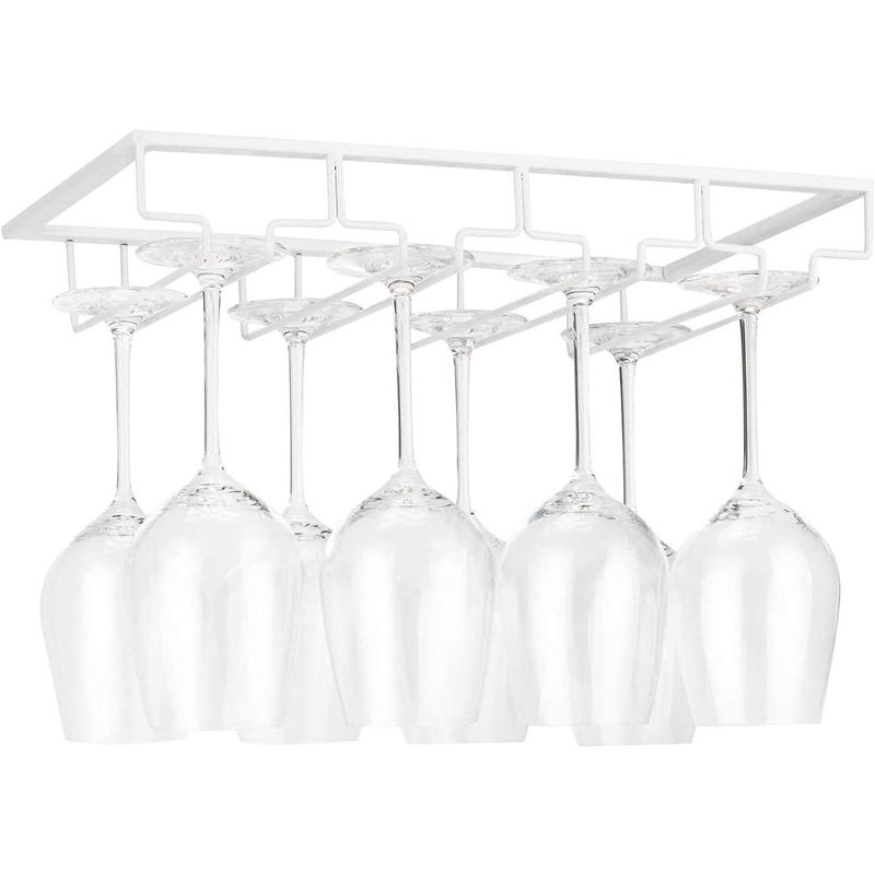KUANGYE - Colgador De Copas Metal Cromado Bar Premium Organización