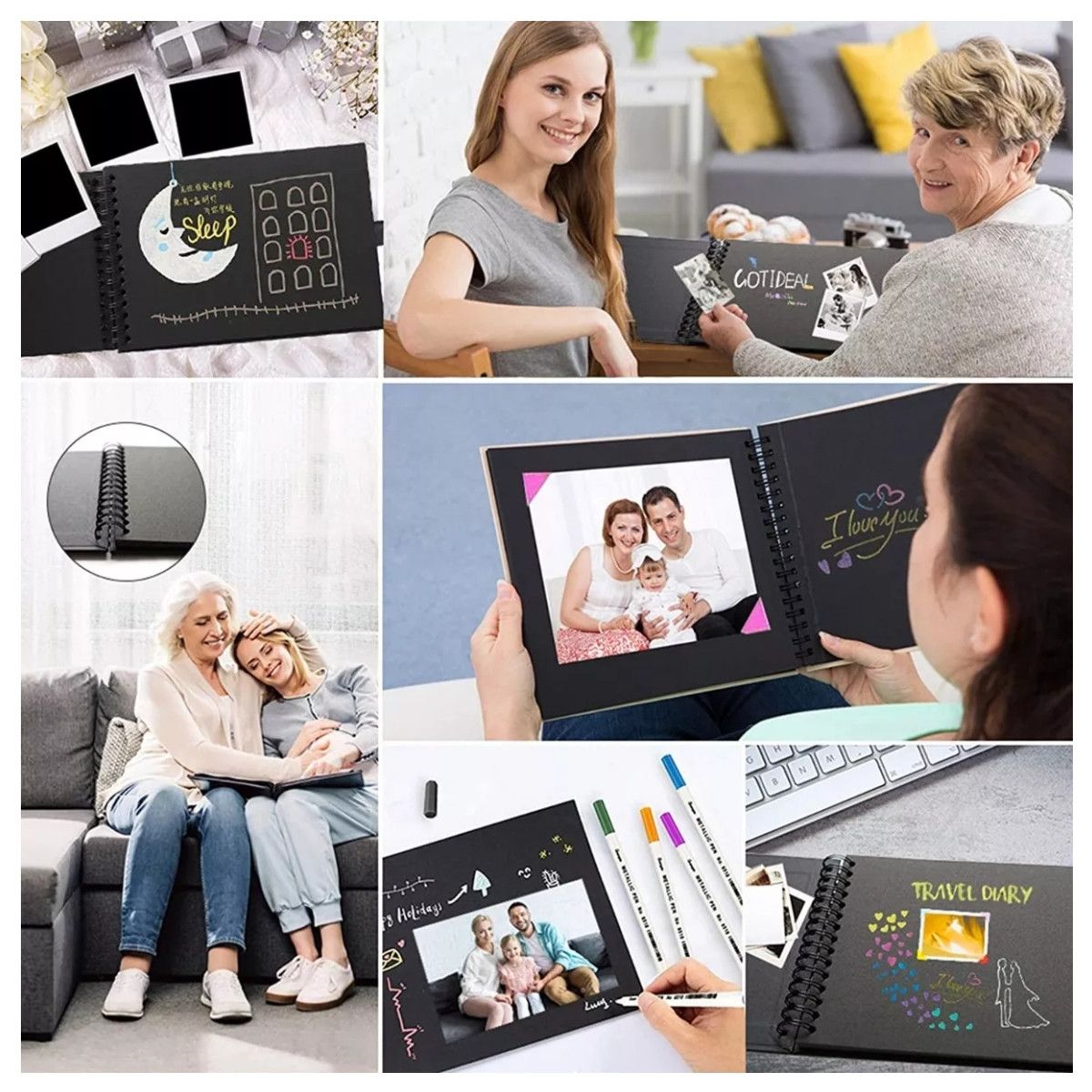 KUANGYE - Álbum Fotográfico Para 80 Fotos Set Paquete 1 Piezas