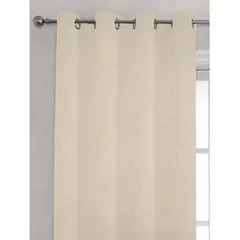 GENERICO - Cortina 1 Paño Black Out Beige Forro Blanco 140x230cm