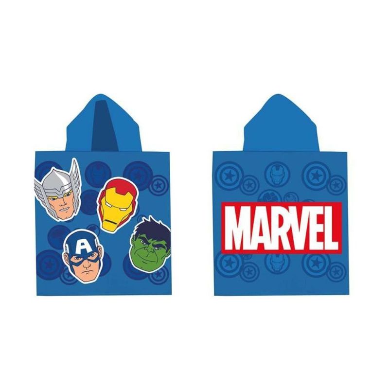 GENERICO - Toalla De Playa Infantil Con Capucha - Marvel Azul