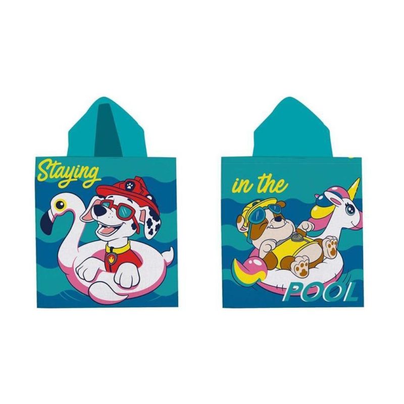 GENERICO - Toalla De Playa Infantil Con Capucha - Paw Patrol Pool