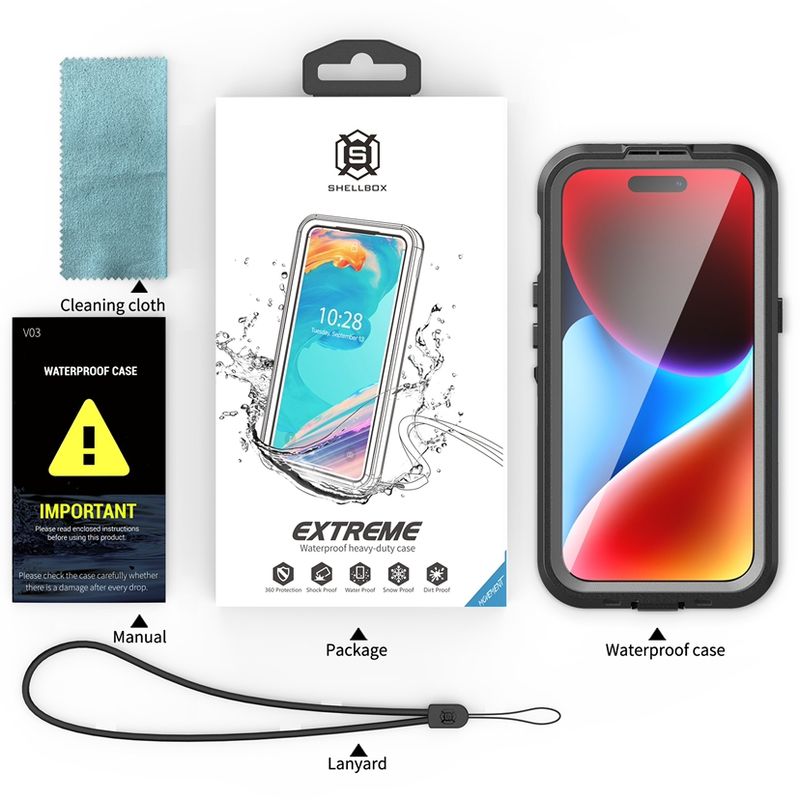 GENERICO - Carcasa Blindada Para iPhone 15 Waterproof Antigolpes