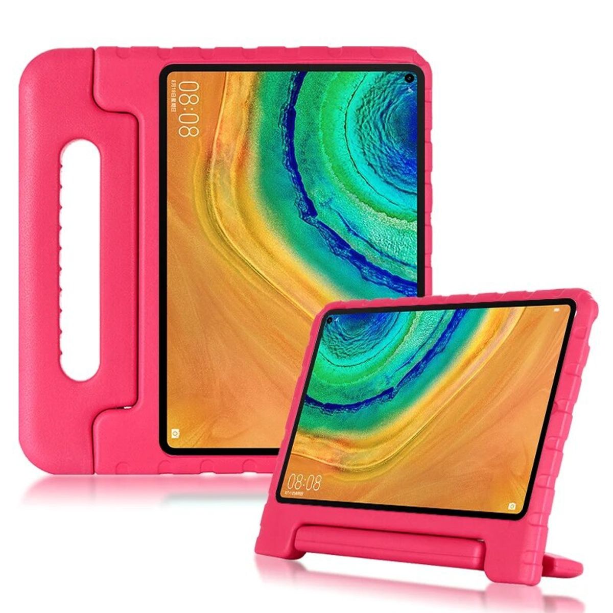 GENERICO - Funda Antigolpes Para iPad 10.2 Para Niños Rosado