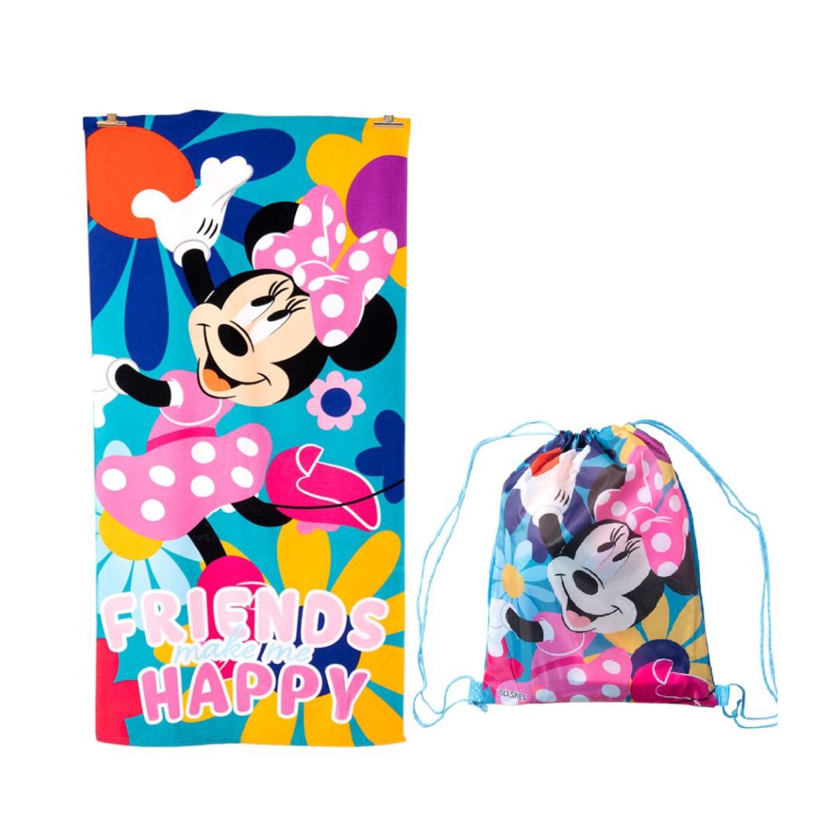 GENERICO - Toalla De Playa Infantil Con Morral - Friends Make Me Happy