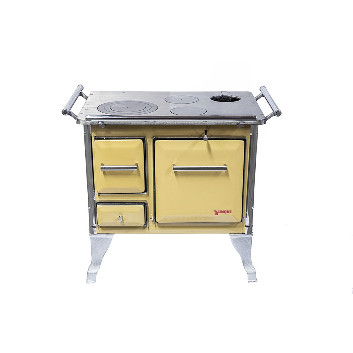 YUNQUE - COCINA A LEÑA TRADICIONAL AMARRILLA 72x56