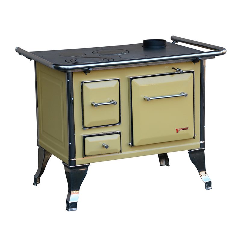YUNQUE - COCINA A LEÑA TRADICIONAL AMARRILLA 72x56