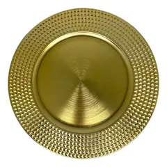 GENERICO - 4 Platos Dorados Navideño Vajilla Dorada Vajilla Navidad 33c