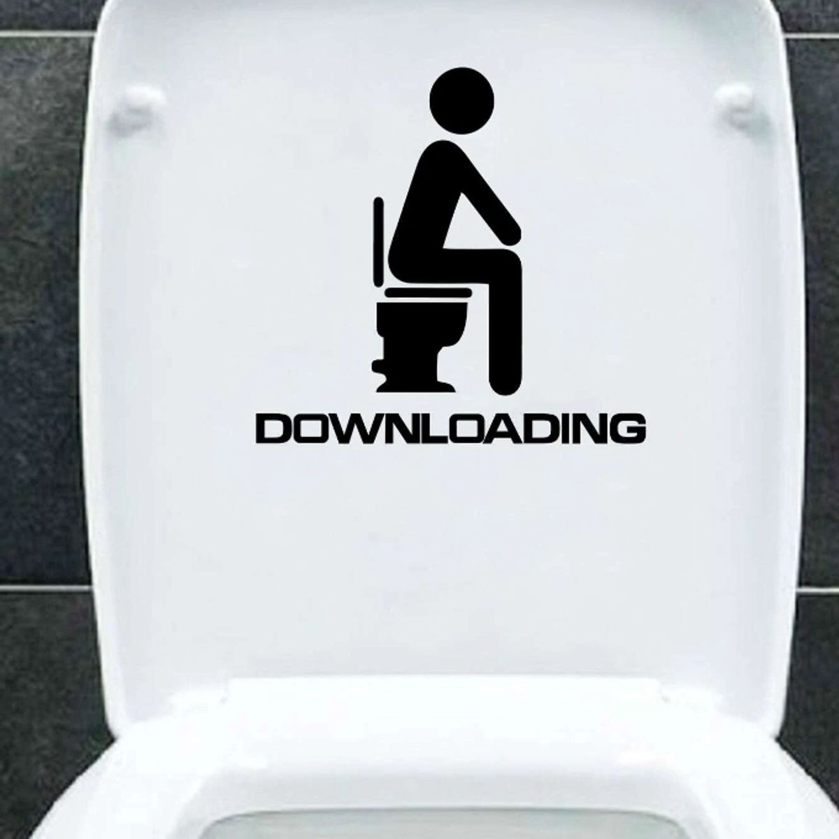 GENERICO - Pegatina tapa inodoro con estampado de figura