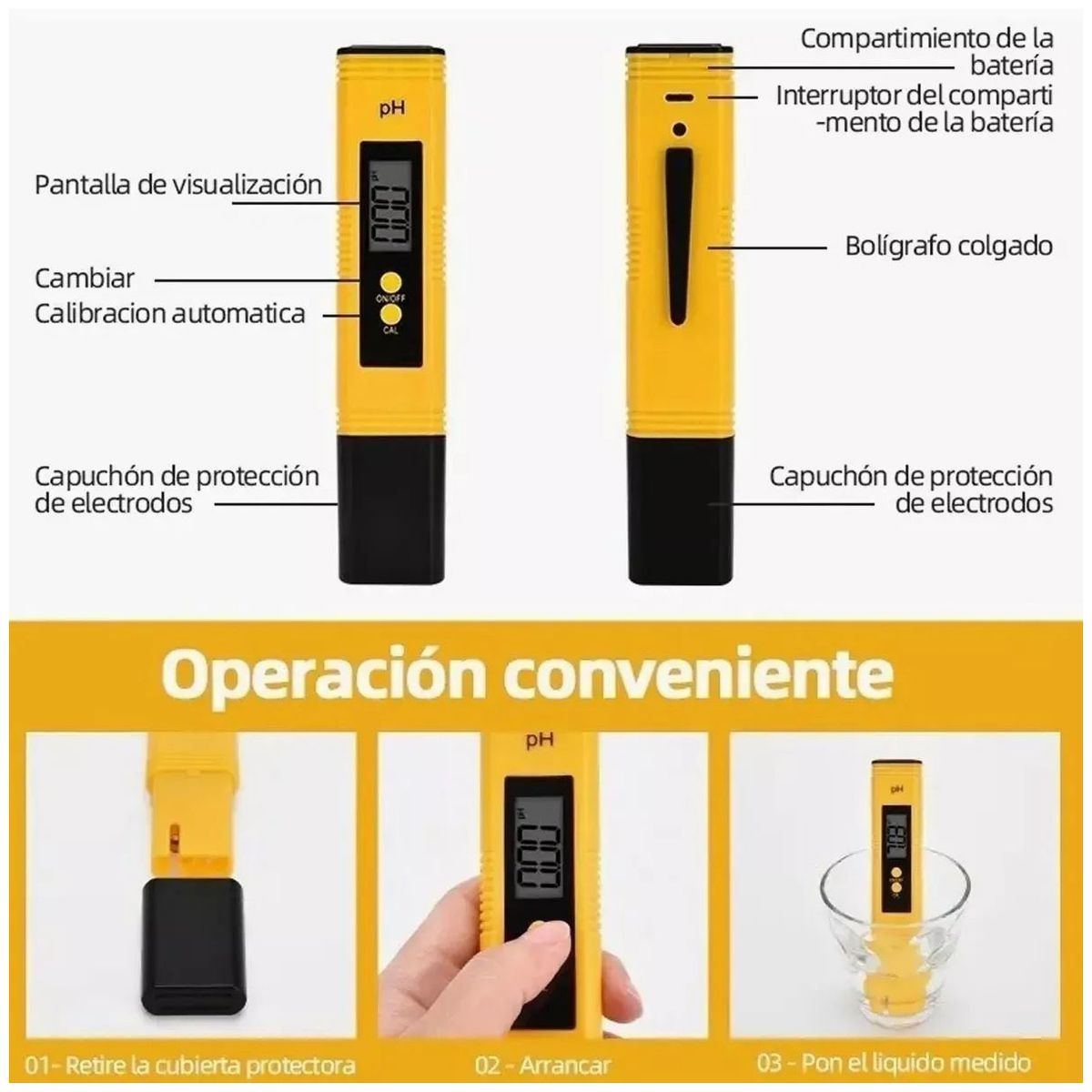 KUANGYE - Medidor De Ph Digitalmedidor De Ec tdspreciso