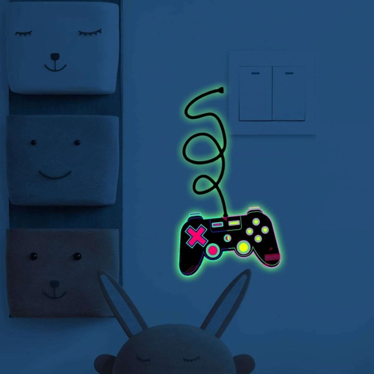 GENERICO - Pegatina de pared de interruptor con estampado de mando de juego