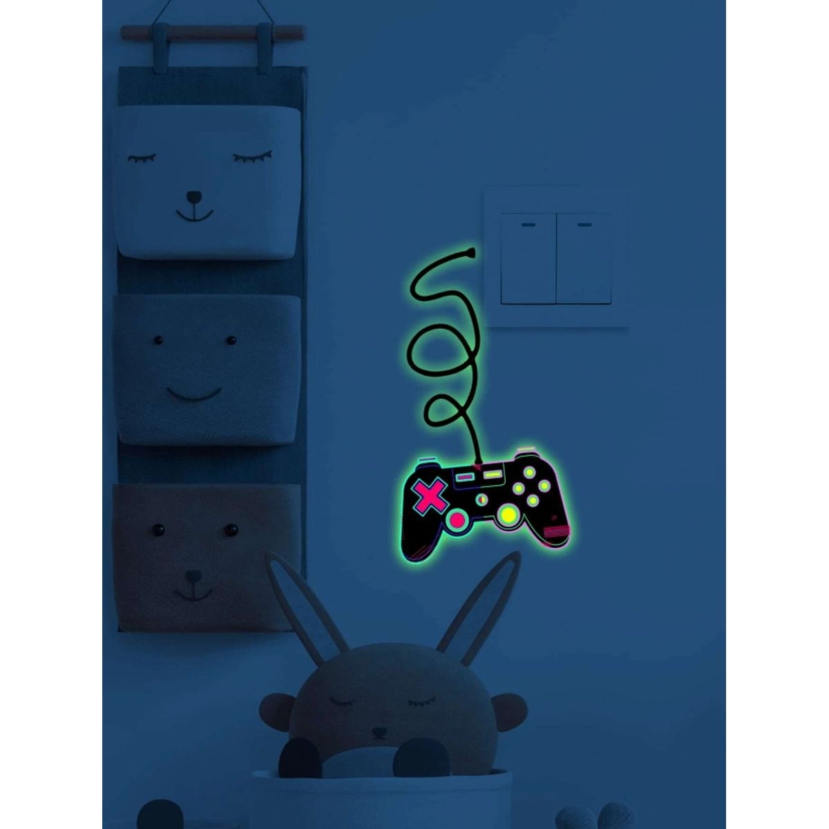 GENERICO - Pegatina de pared de interruptor con estampado de mando de juego