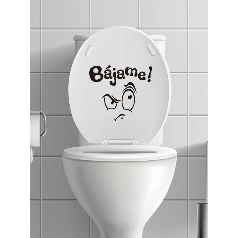 GENERICO - Pegatina autoadhesiva para tapa de inodoro con estampado de Bájame