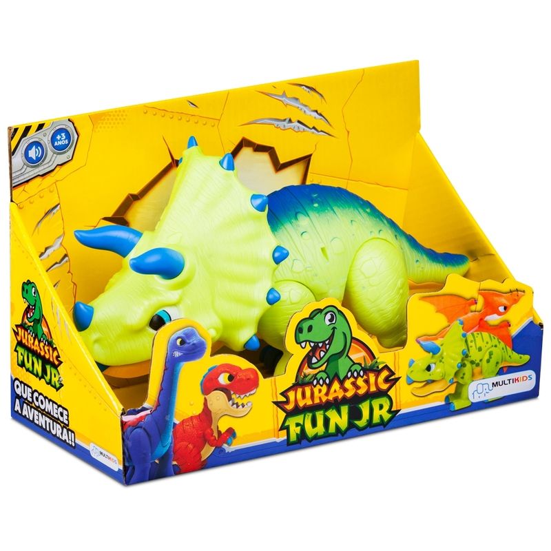 MULTILASER - Triceraptor Jurassic Fun con Sonido Multikids BR1469