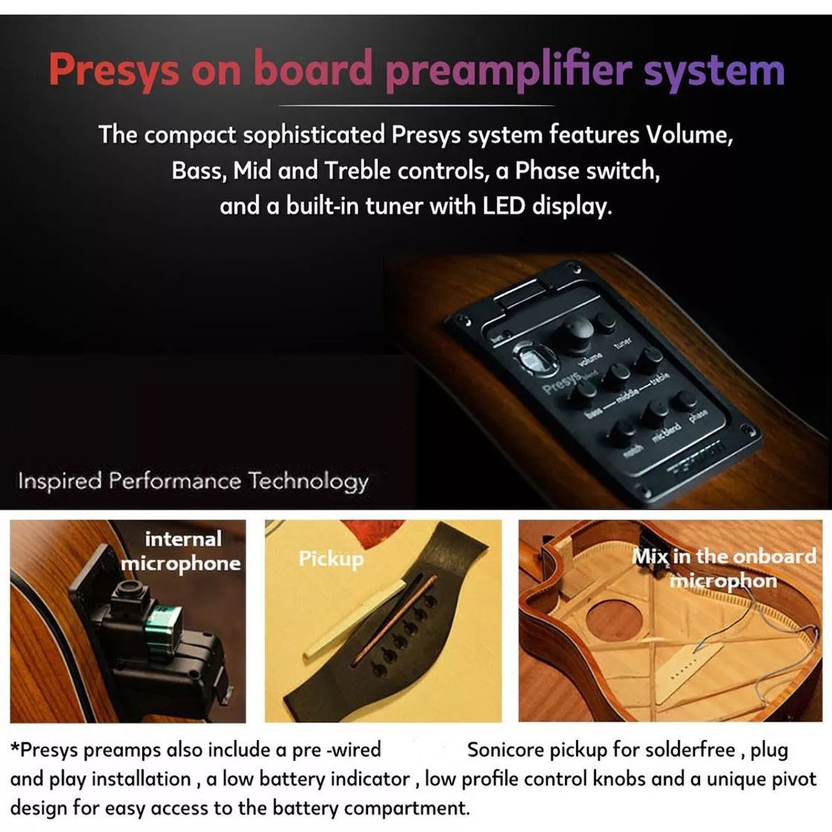 KUANGYE - Presys Blend 301 Cápsula Ecualizador Para Guitarra