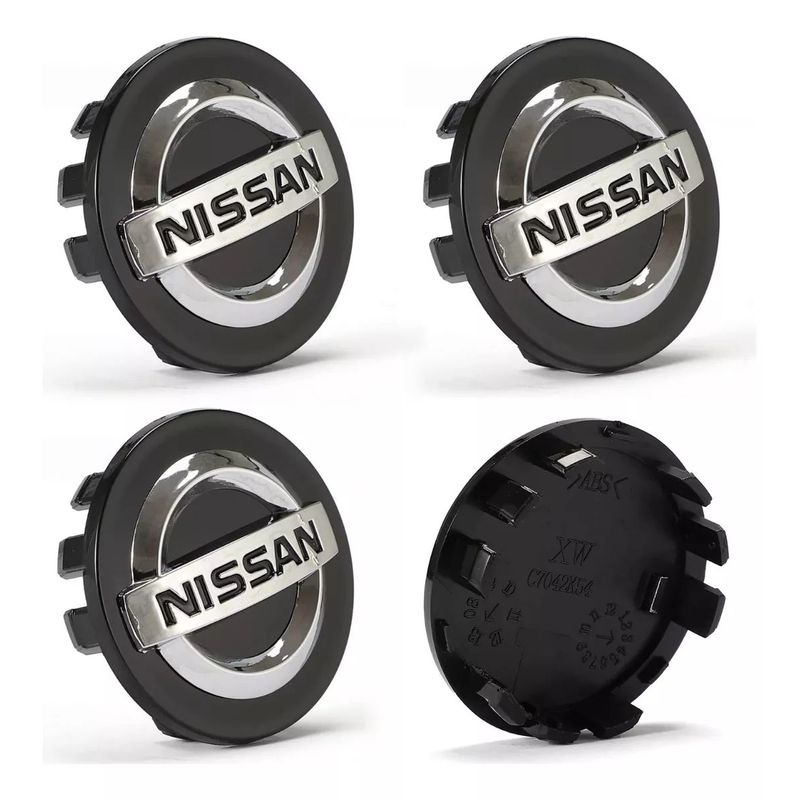 KUANGYE - Set 4 Pcs Tapas De Centro De Llanta 54mm Para Nissan