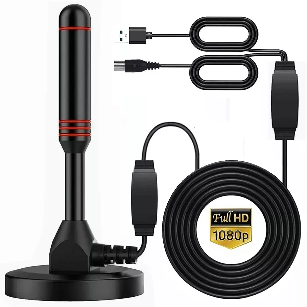 KUANGYE - Antena Tv Digital Interior Hd Amplificada Por Usb 100