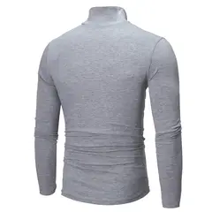 EDWINAYY - Polera Cuello Alto Polar Hombre Larga Premium Textura Suave