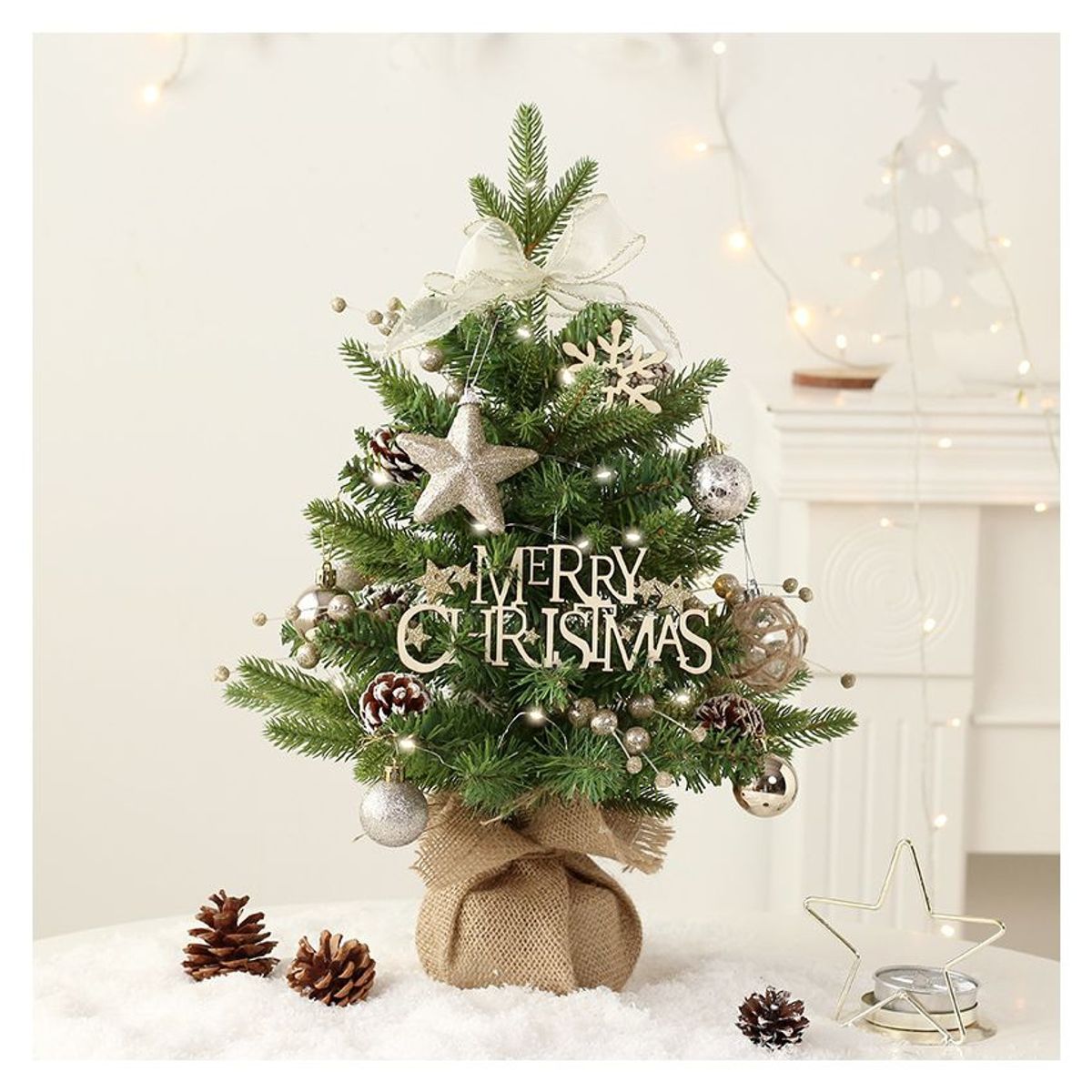 VATYERTY - Caja de música giratoria PE+PVC mini árbol de Navidad