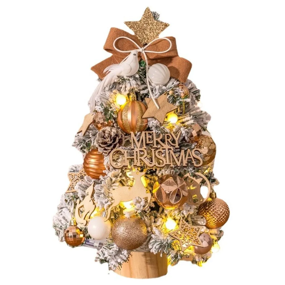 VATYERTY - Árbol de Navidad mini árbol decoración navideña blanco