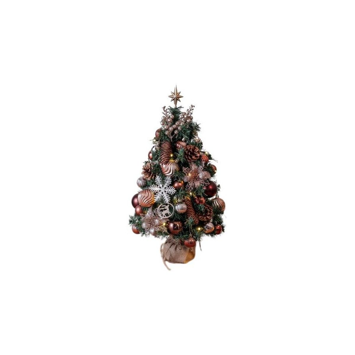VATYERTY - Mini juego de árbol de Navidad brillante de escritorio 45cm