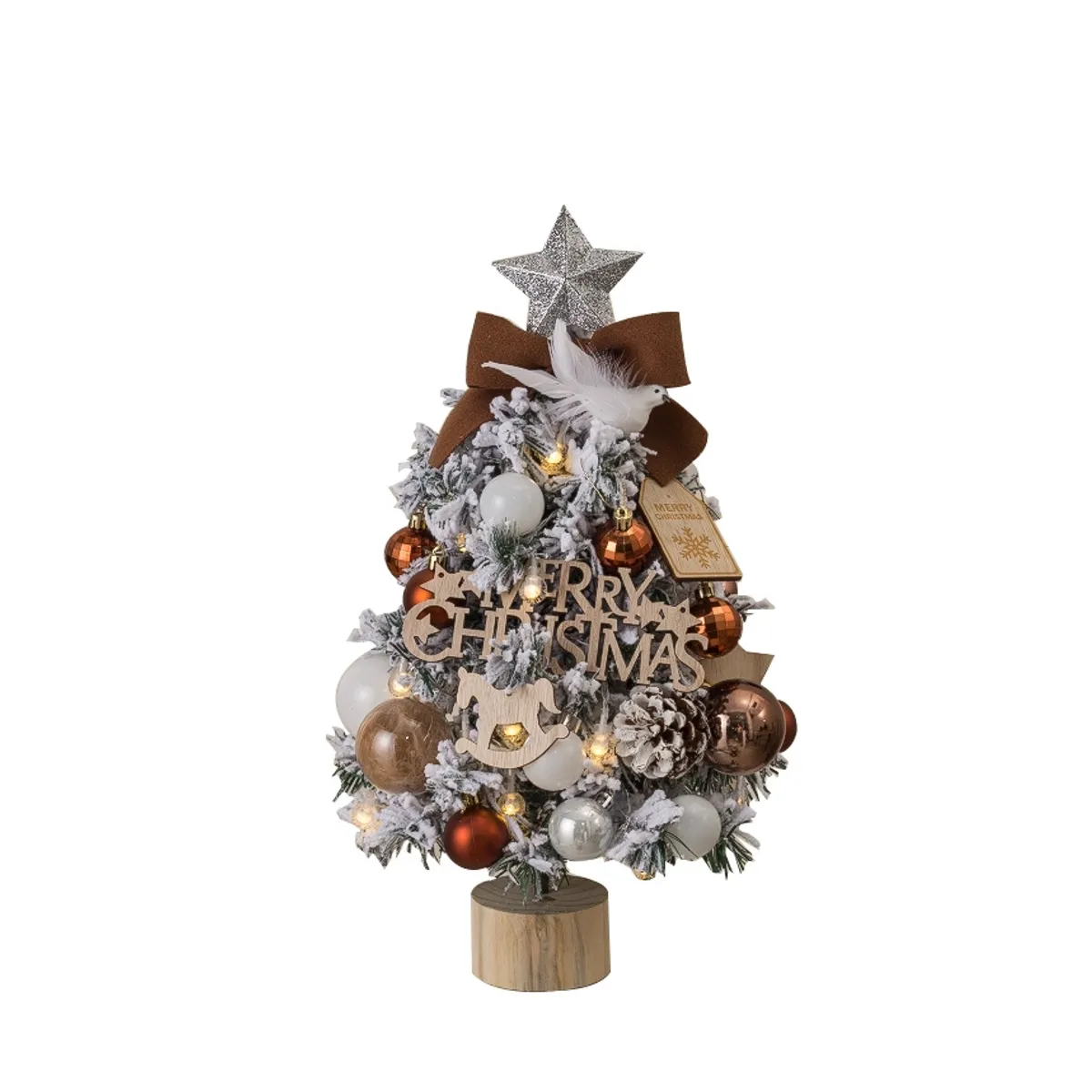 VATYERTY - Mini juego de árbol de Navidad pvc brillante de escritorio 45cm
