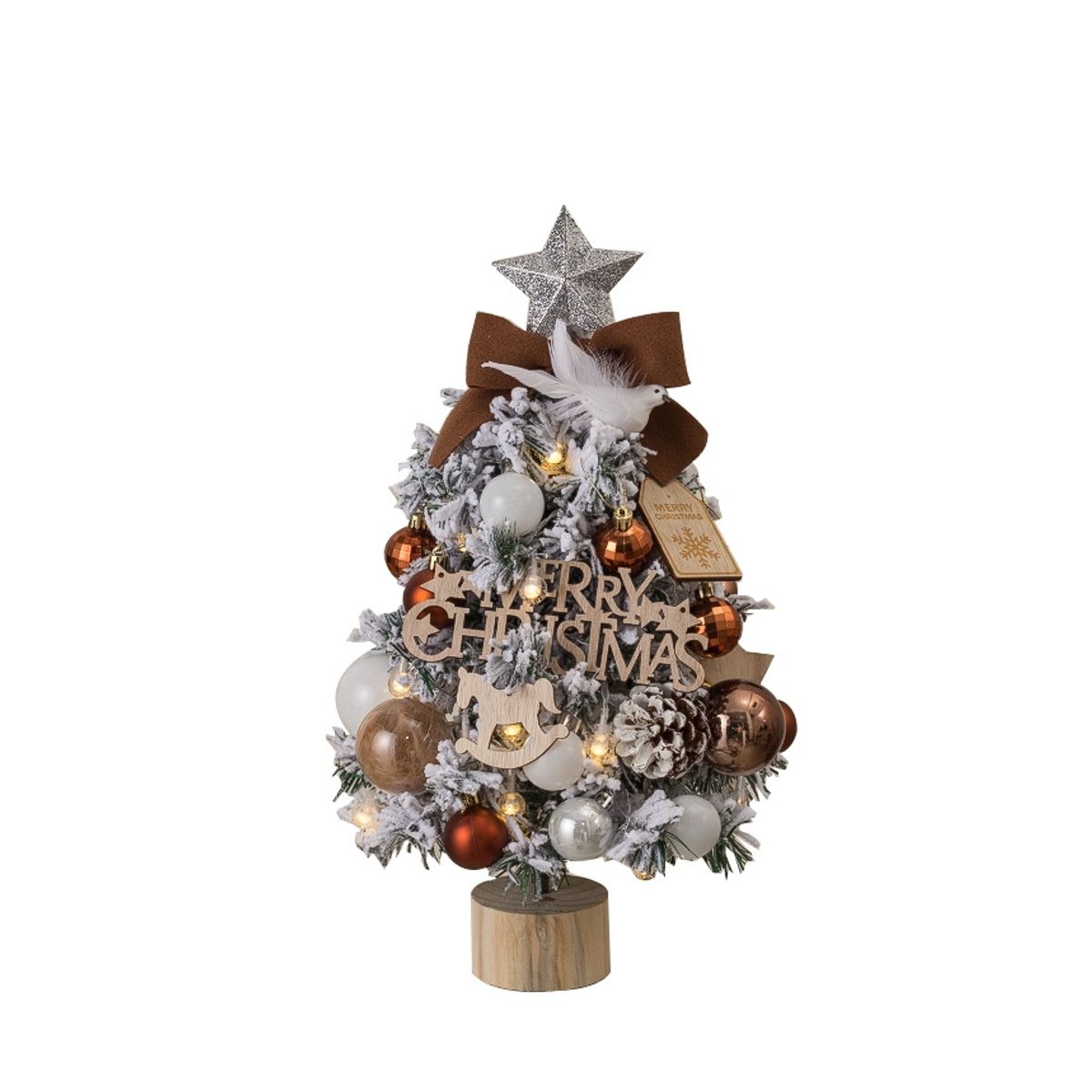 VATYERTY - Mini juego de árbol de Navidad pvc brillante de escritorio 45cm