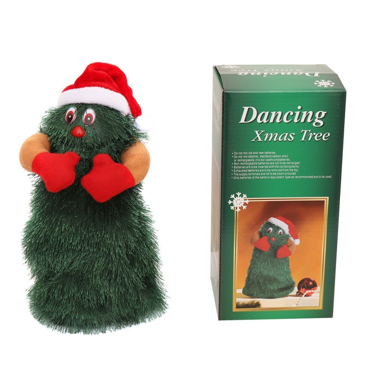 VATYERTY - Muñeco de árbol de Navidad giratorio eléctrico 24cm