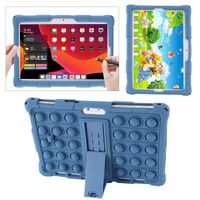 Funda Protectora Pop it para Tablet 10 Pulgadas Con Cordón Azul