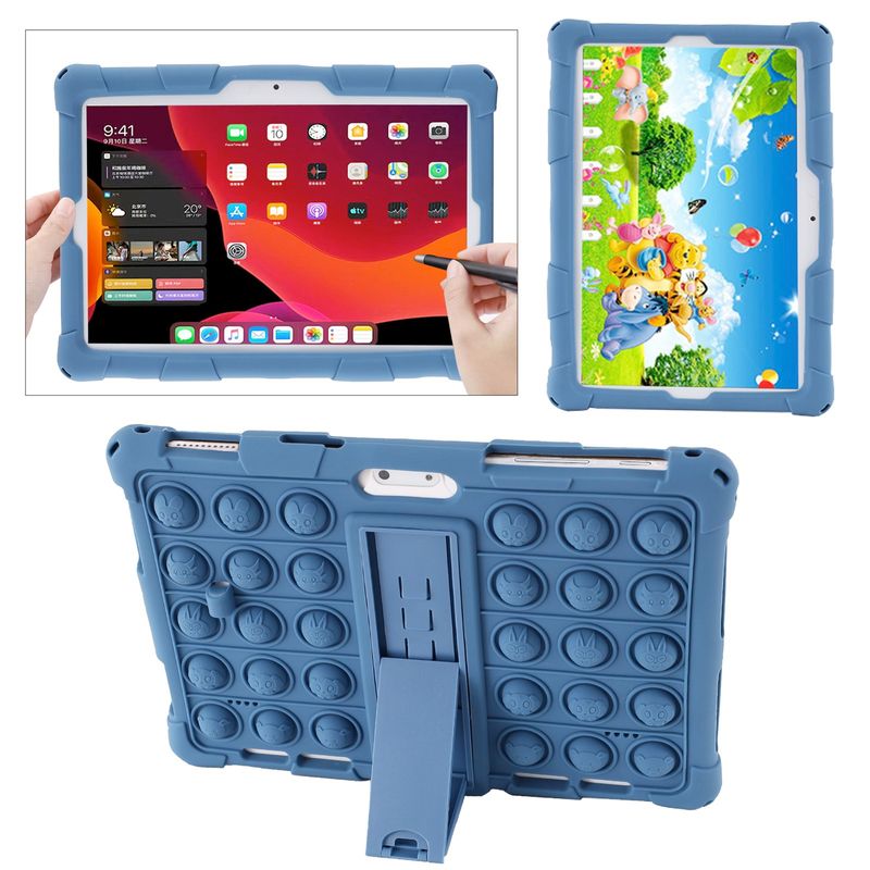 CRUSEC - Funda Protectora Pop it para Tablet 10 Pulgadas Con Cordón Azul