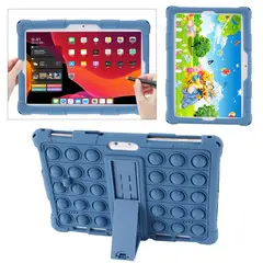 CRUSEC - Funda Protectora Pop it para Tablet 10 Pulgadas Con Cordón Azul