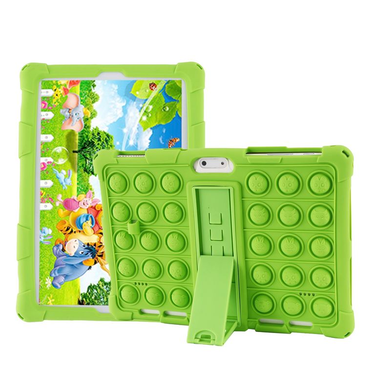 Funda Protectora Pop it para Tablet 10 Pulgadas Con Cordon Verde