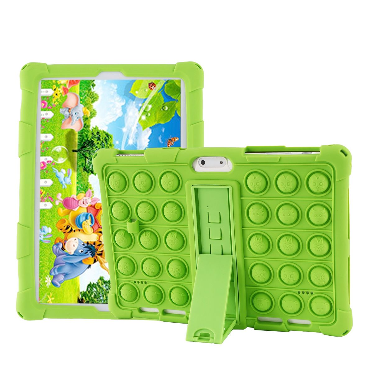 CRUSEC - Funda Protectora Pop it para Tablet 10 Pulgadas Con Cordón Verde