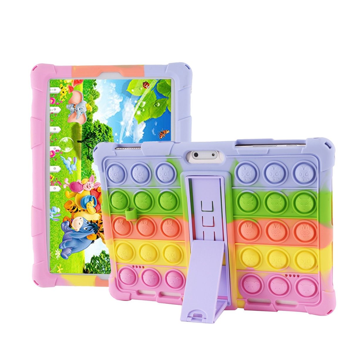 CRUSEC - Funda Protectora Pop it para Tablet 10 Pulgadas Con Cordón Multicolor