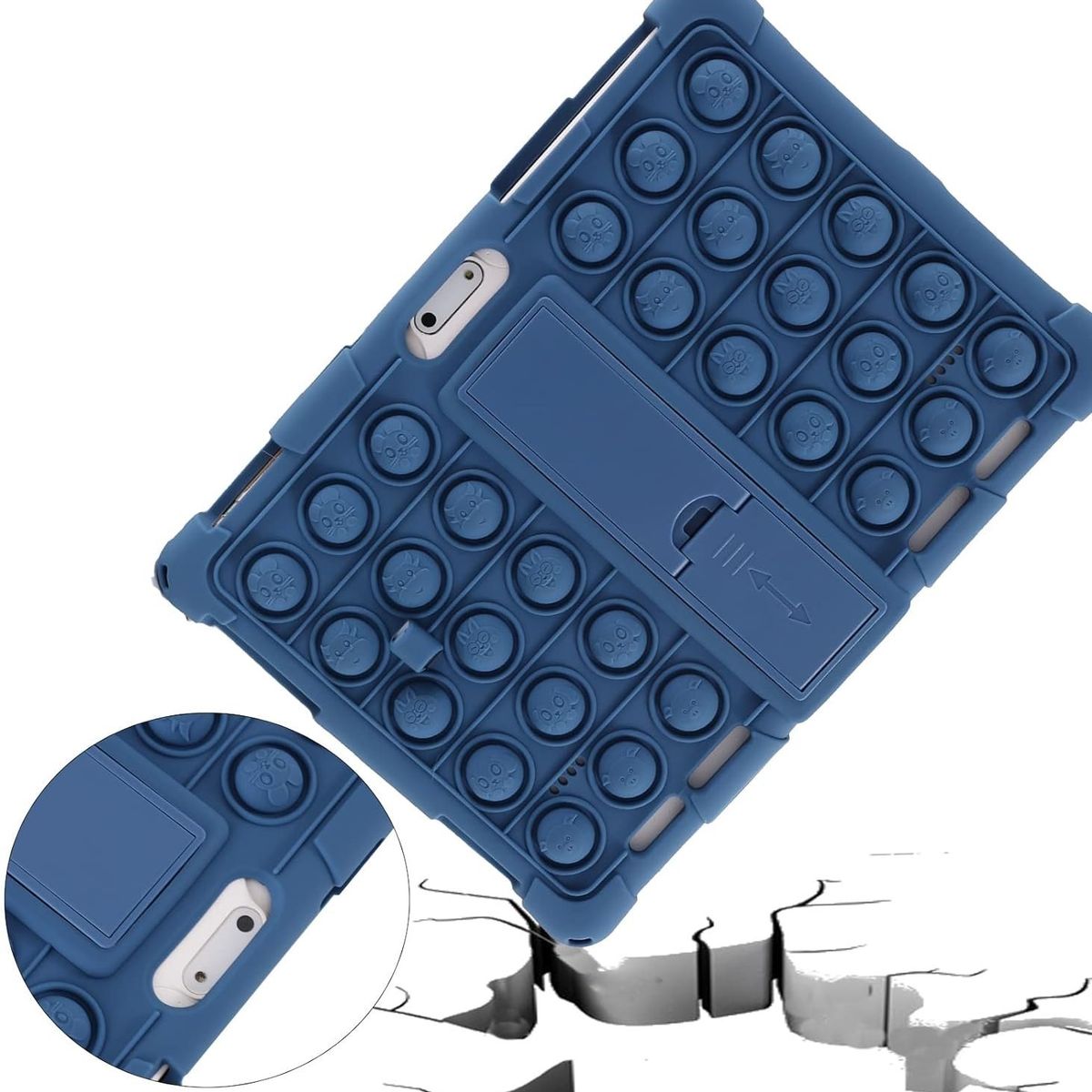 CRUSEC - Funda Protectora Pop it para Tablet 10 Pulgadas Con Cordón Multicolor