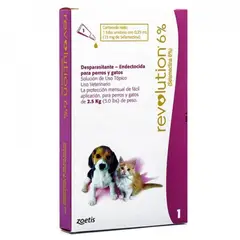 GENERICO - Antiparasitario Revolution 6% Perros y Gatos hasta 2,5 kg.
