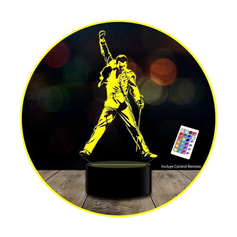 GENERICO - Ilusión led 3D Freddy M Queen c/remoto colores